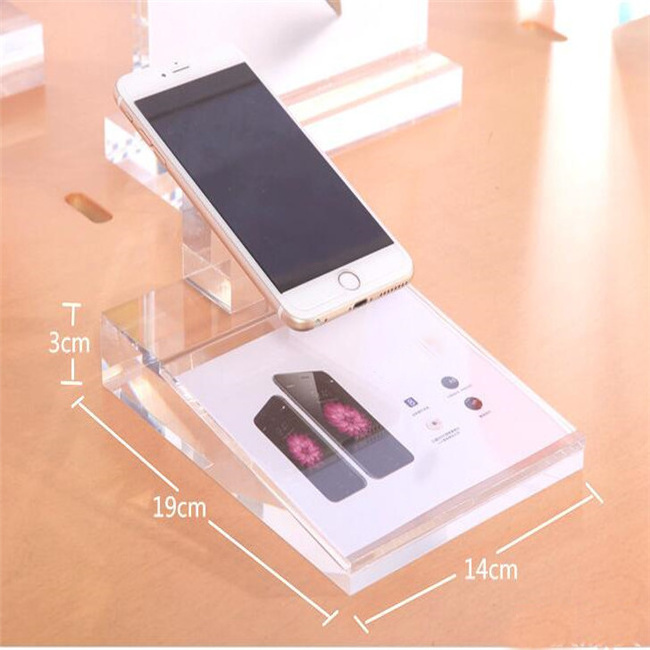 Factory Wholesale Custom Brand Personality Design Acrylic Mobile Phone Display Stand Acrylic Phone Display Rack