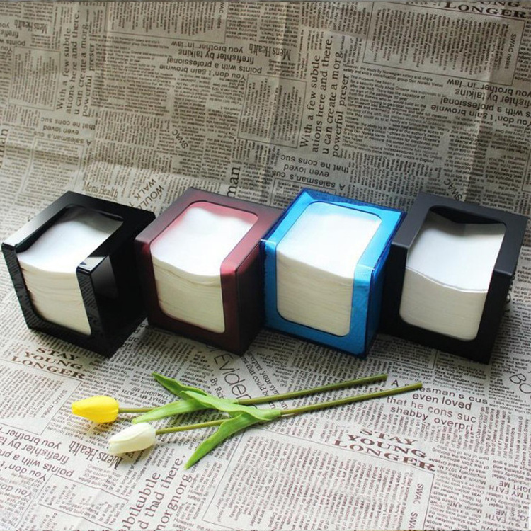 High quality factory wholesale black acrylic eco-friendly tissue box hotel KTV home office acrylic table tissue box