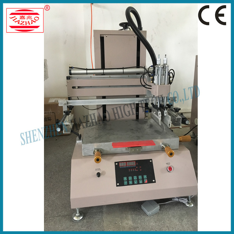 Semi auto manual small PCB silk screen printer milk tea paper cup curved metal sheet logo flat vertical digital printing machine