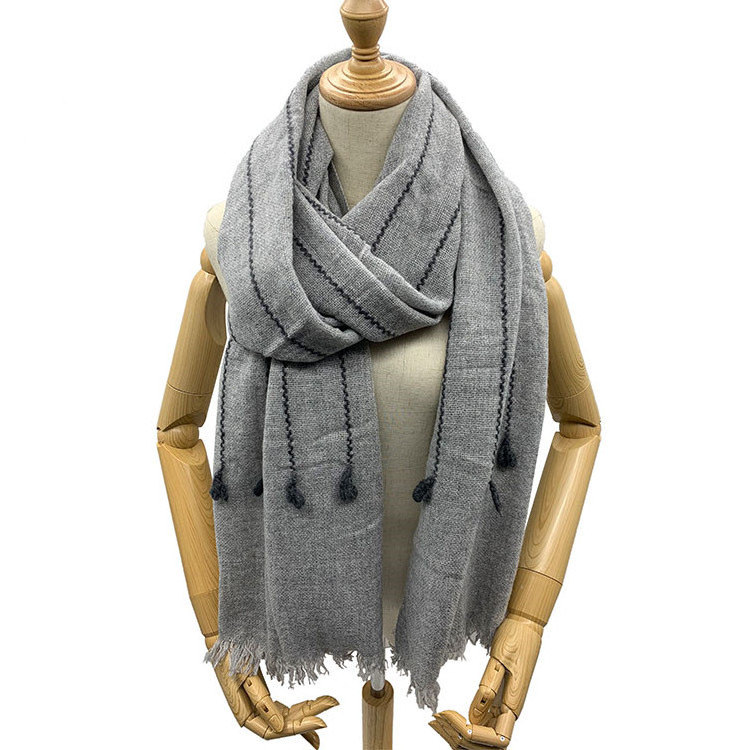 hot selling winter warm shawl 100 pure weave cashmere scarf