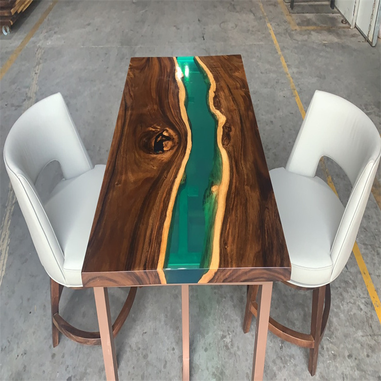 Walnut wood Home Furniture High End Special Design Solid Wood Slab Dining Epoxy Resin River Tables