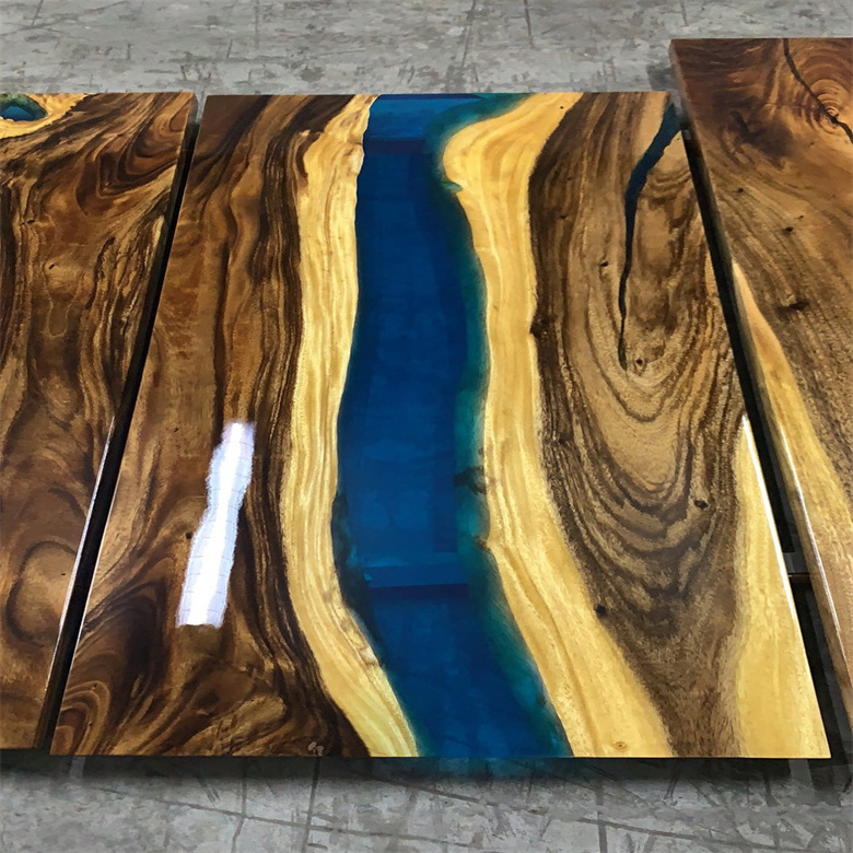 Walnut wood Home Furniture High End Special Design Solid Wood Slab Dining Epoxy Resin River Tables