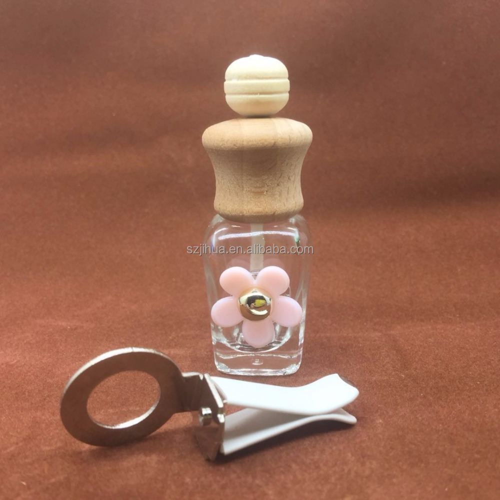 JH-899 7ml Empty Glass Air Freshener Perfume Refillable Hanging Car Fragrance Bottle