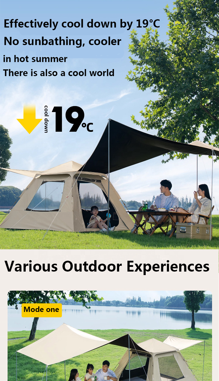 4 to 6 People 4 Person Marquee Camp Pop Up Tent Tents Camping Outdoor Waterproof