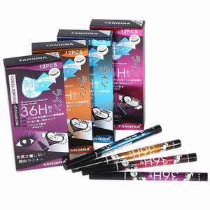 Hot selling YANQINA 36H Waterproof Eyeliner Pencil Liquid Makeup Beauty Cosmetics Precision 4 colors Liquid Eyeliner