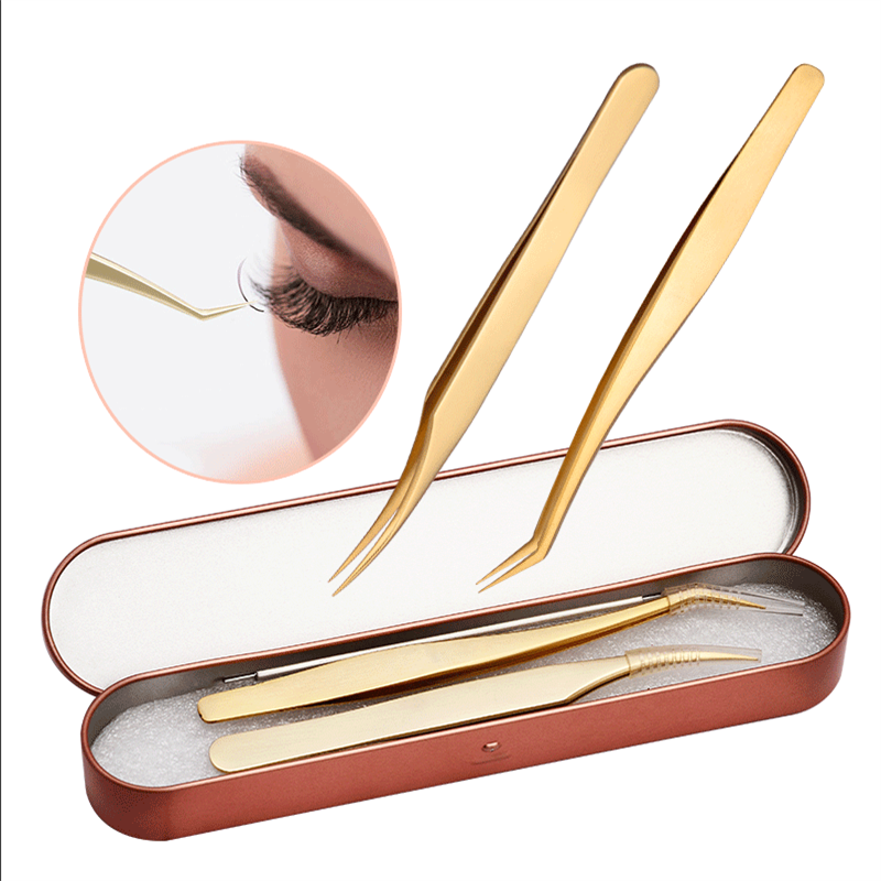 Bulk Wholesale Top Quality Professional Eyelash Extension Pointed Stainless steel durable Tweezer