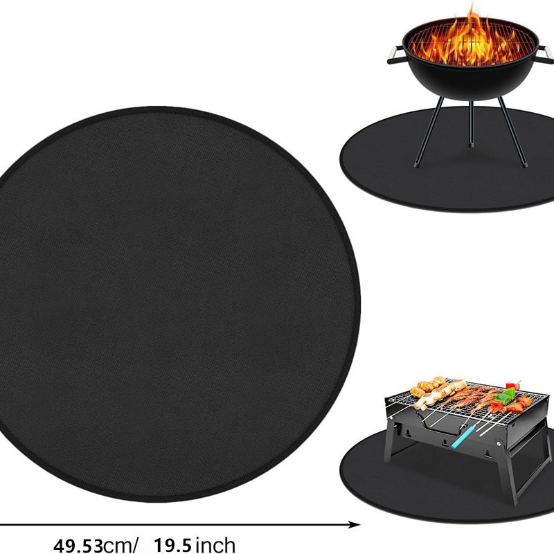 19.5 inch 36 inch round high temperature fire pit mat for grill mats grill heat shield ashes under deck custom size available