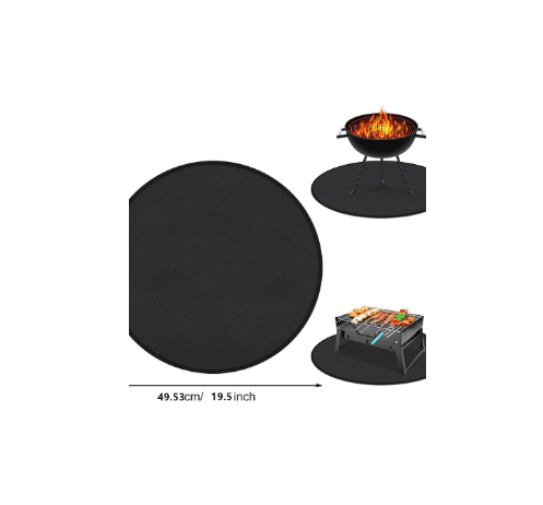 19.5 inch 36 inch round high temperature fire pit mat for grill mats grill heat shield ashes under deck custom size available