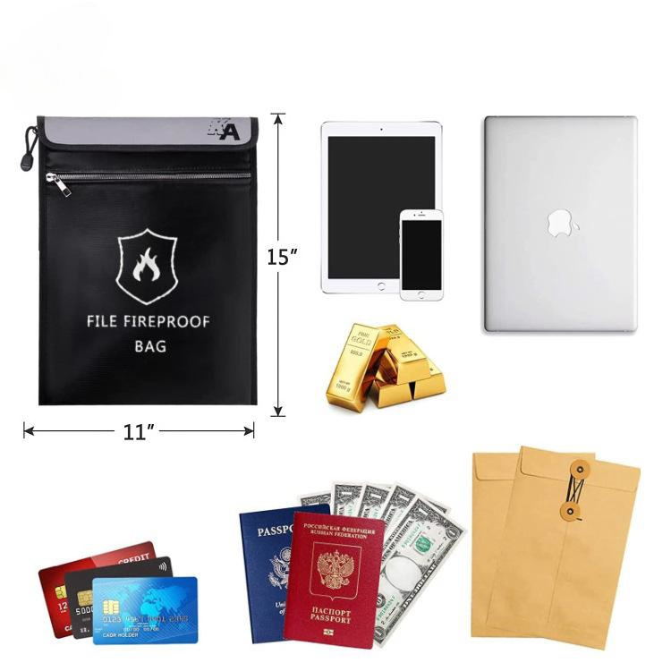 Office Supplies Fiberglass A4 File Folder Waterproof Fireproof Pouch Document Pouch File Pocket