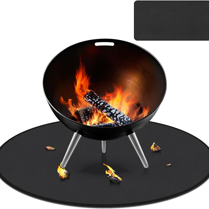 19.5 inch 36 inch round high temperature fire pit mat for grill mats grill heat shield ashes under deck custom size available