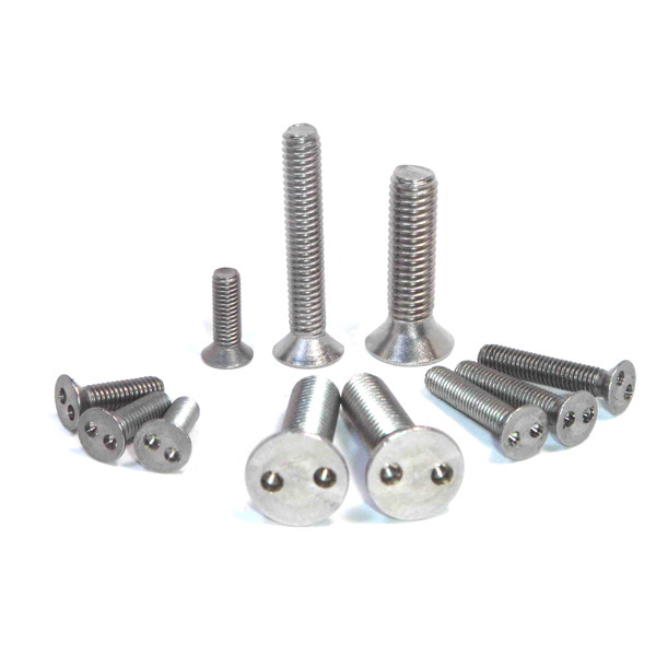 Custom Stainless Steel Two Holes Snake Eyes Anti-theft Security bolts Premium Machine Security Screws