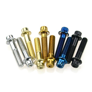 Chrome Nickle Zinc Plated M7*32mm M7*24mm Stainless Steel 12 Point Flange Split Rim Bolt Wheel Hub Bolts Screws