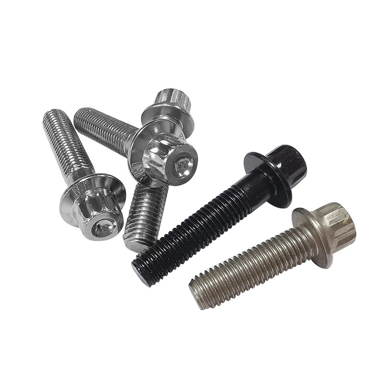 Chrome Nickle Zinc Plated M7*32mm M7*24mm Stainless Steel 12 Point Flange Split Rim Bolt Wheel Hub Bolts Screws