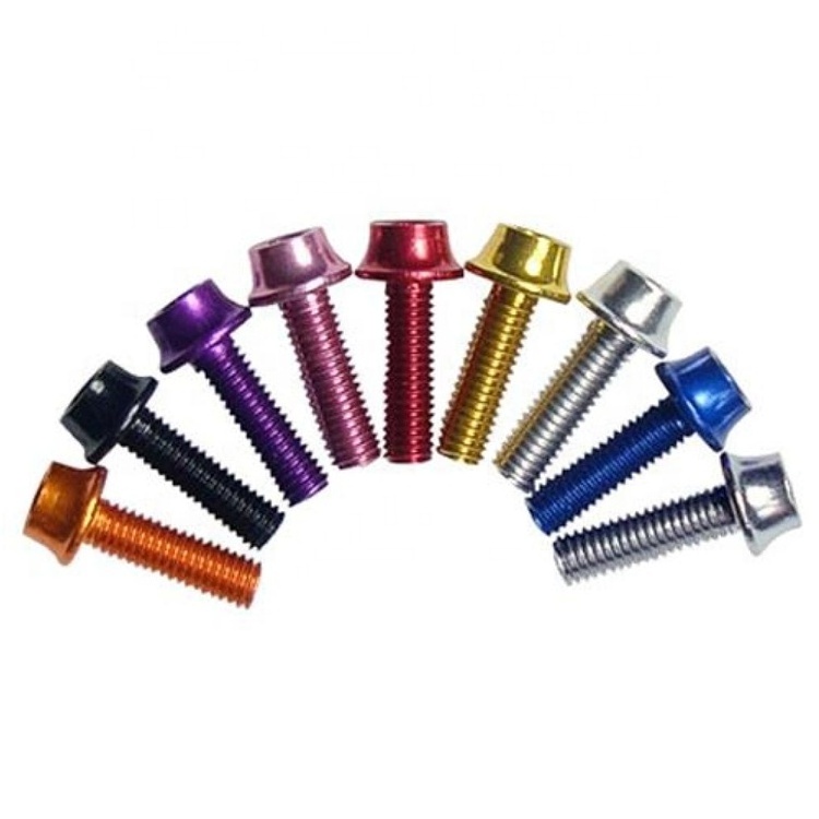 Low Price  Aluminum Screws Anodized wheel bolt allen Hexagon flanged  Aluminum Bolt