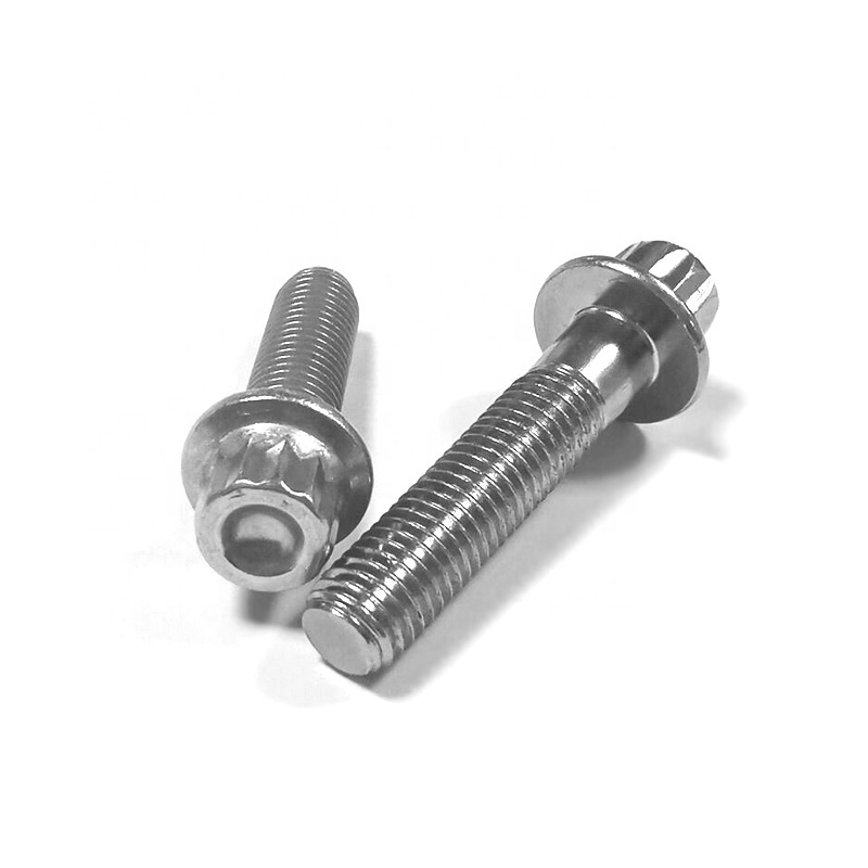 Chrome Nickle Zinc Plated M7*32mm M7*24mm Stainless Steel 12 Point Flange Split Rim Bolt Wheel Hub Bolts Screws