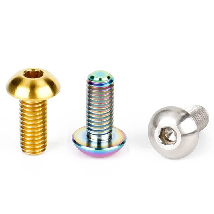 M2 M2.5 M3 M4 M5 M6 Aluminum bolt Titanium Screws ISO7380 Hexagon Hex Socket Head Button Aluminum Allen Bolt