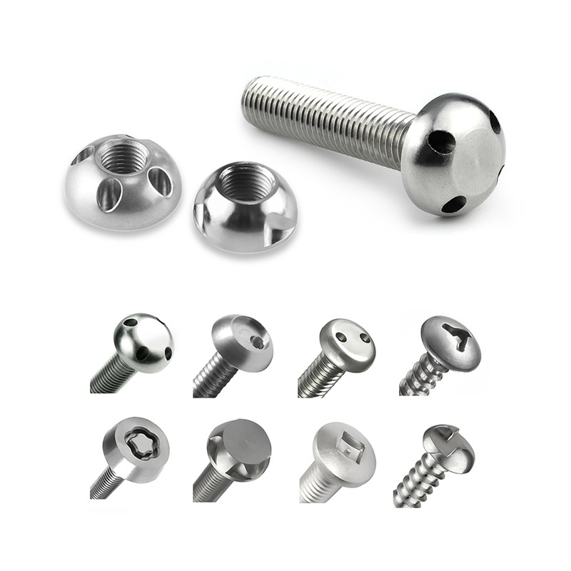 Custom screws Stainless Steel Safety Bolt Nut With tool size M6 M8 M10 M12 to M24 Anti-theft bolts