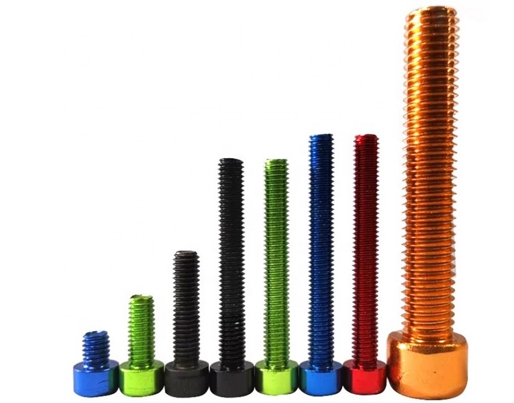 Low Price  Aluminum Screws Anodized wheel bolt allen Hexagon flanged  Aluminum Bolt