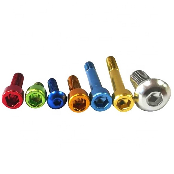 Low Price  Aluminum Screws Anodized wheel bolt allen Hexagon flanged  Aluminum Bolt