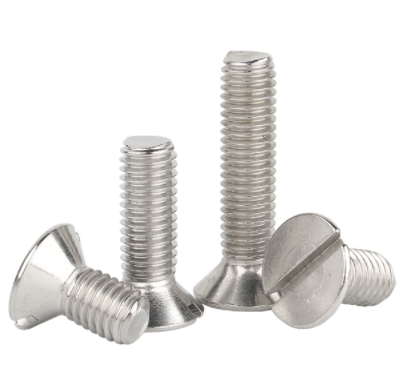 Stainless Steel A2 SS304 Slotted Countersunk Head screw Carbon steel slot pan head screw