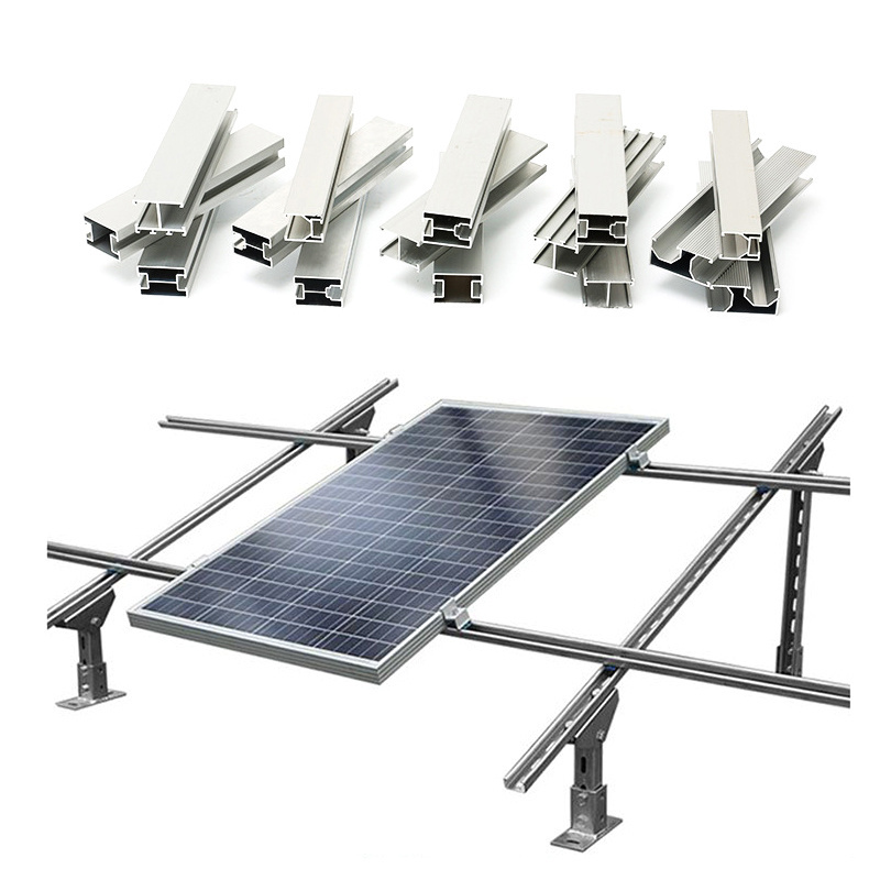 Customized Roof Mount Solar system Multiple specifications Aluminium Profile Solar Panel Rail