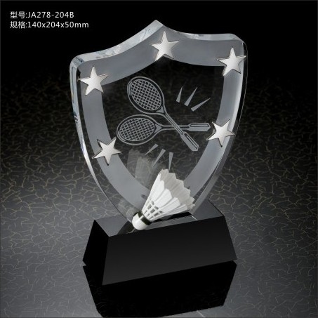 New Design Fire Shape Flame Crystal Glass Award Trophy for Award Gifts