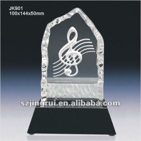 Unique Design Custom Quality Crystal Music Acrylic Trophy Base For Acrylic Singing Award Blank