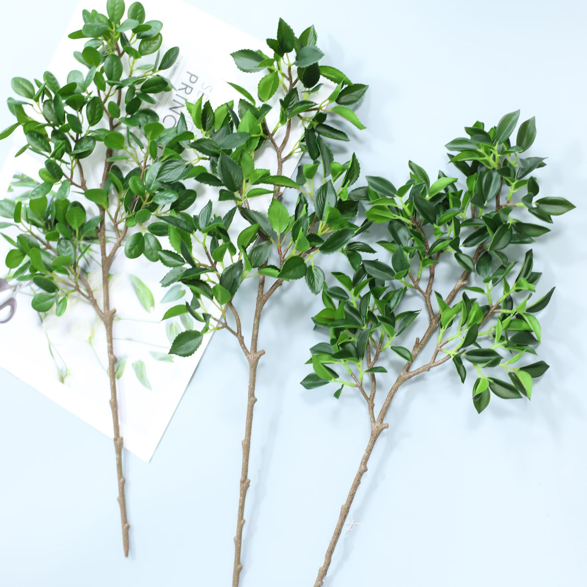 wholesale 113cm shop garden officehome decoration leaves branch milan green branches artificial milan leaves