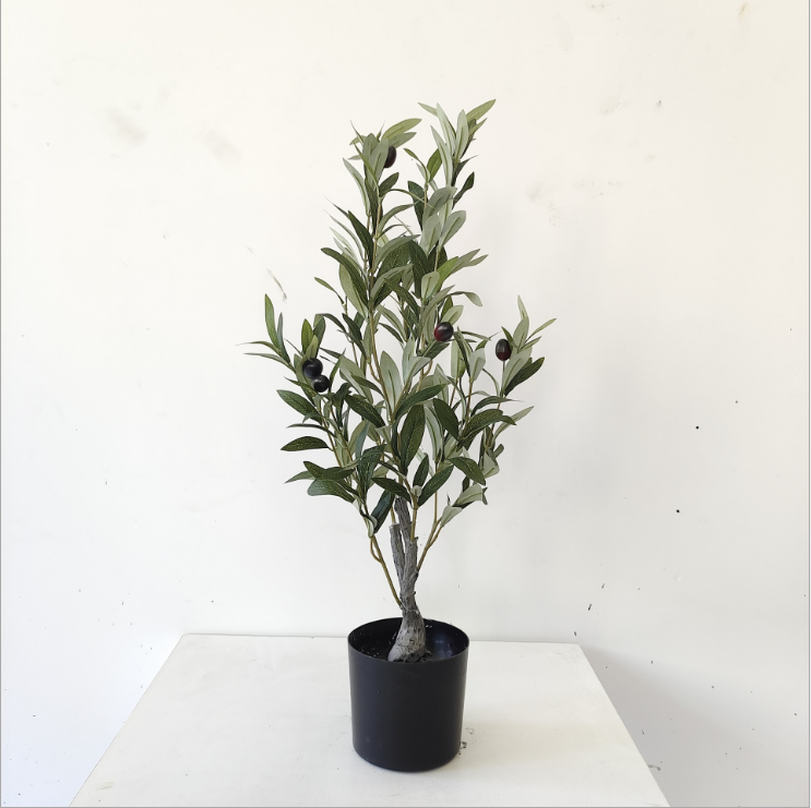 Indoor Decoration Artificial Olive Tree Bonsai Faux Plant Olive Tree