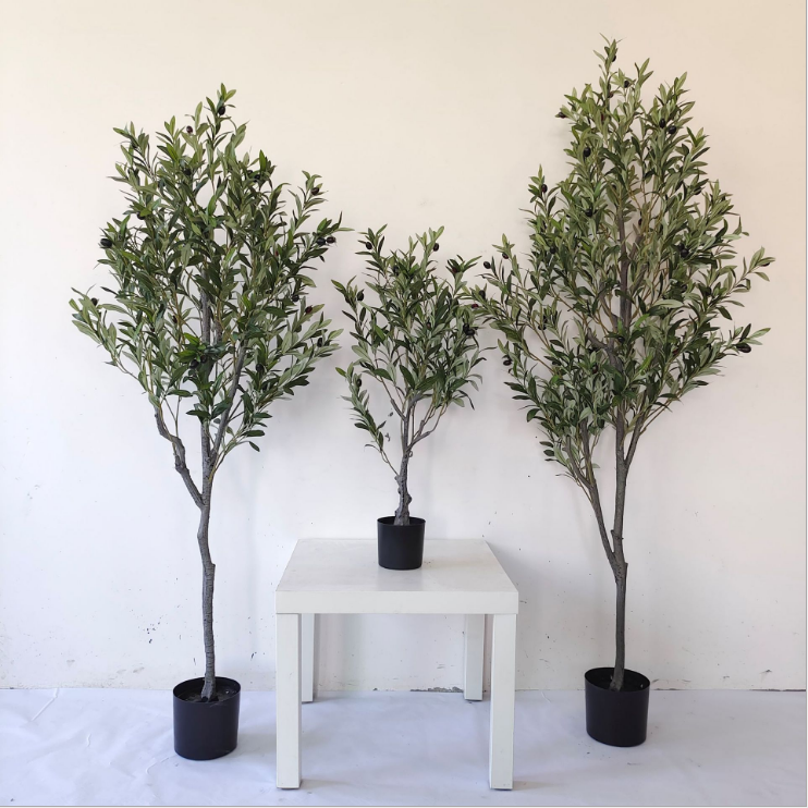 Indoor Decoration Artificial Olive Tree Bonsai Faux Plant Olive Tree