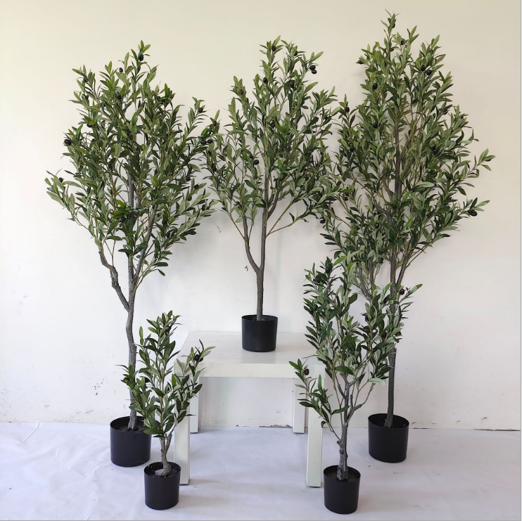 Indoor Decoration Artificial Olive Tree Bonsai Faux Plant Olive Tree