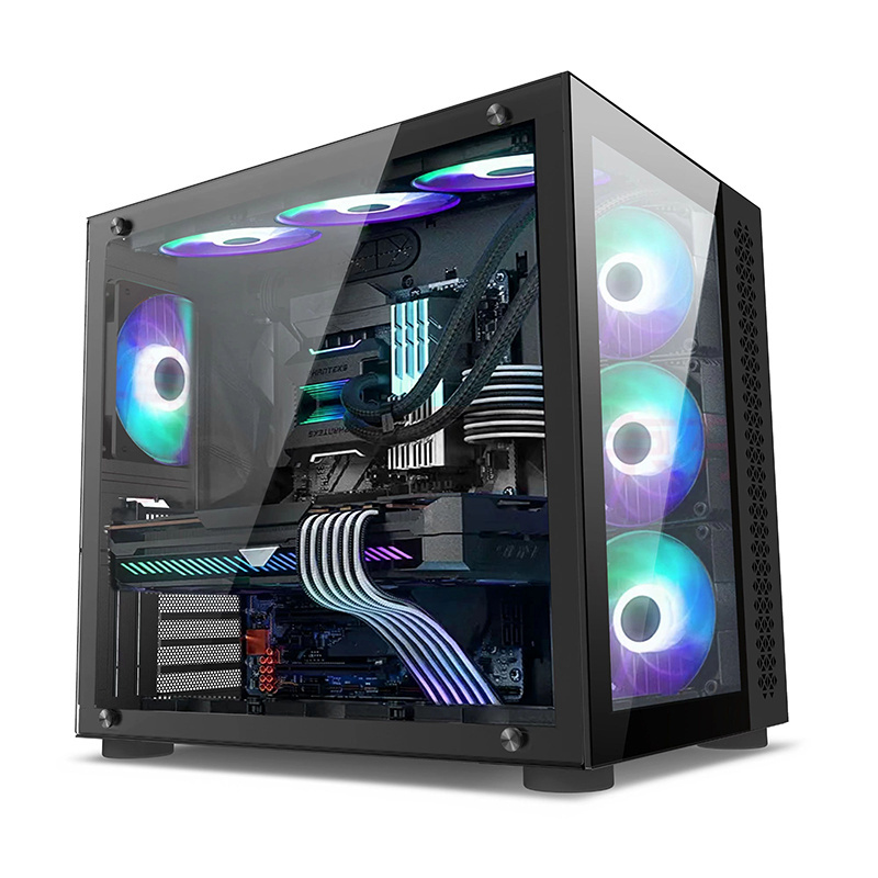 Full Tower Seaview Gaming Case SPCC0.9mm Thickness VGA 390mm Mesh And Glass Front Optional Support E-ATX/ ATX/MICO-ATX