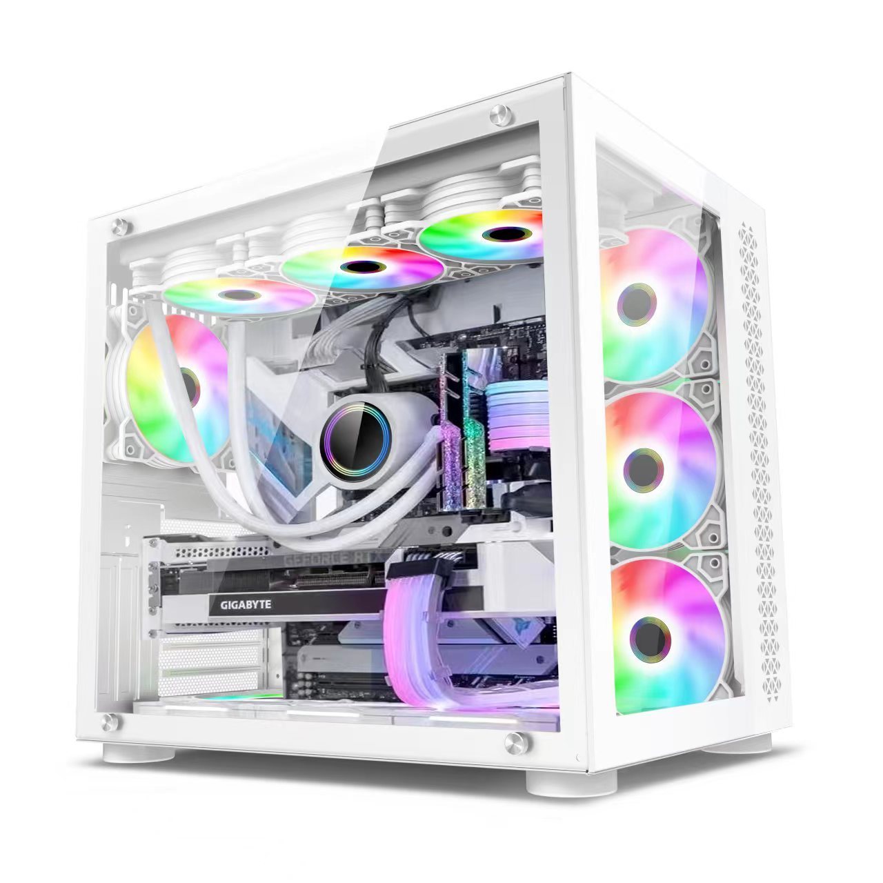 Full Tower Seaview Gaming Case SPCC0.9mm Thickness VGA 390mm Mesh And Glass Front Optional Support E-ATX/ ATX/MICO-ATX