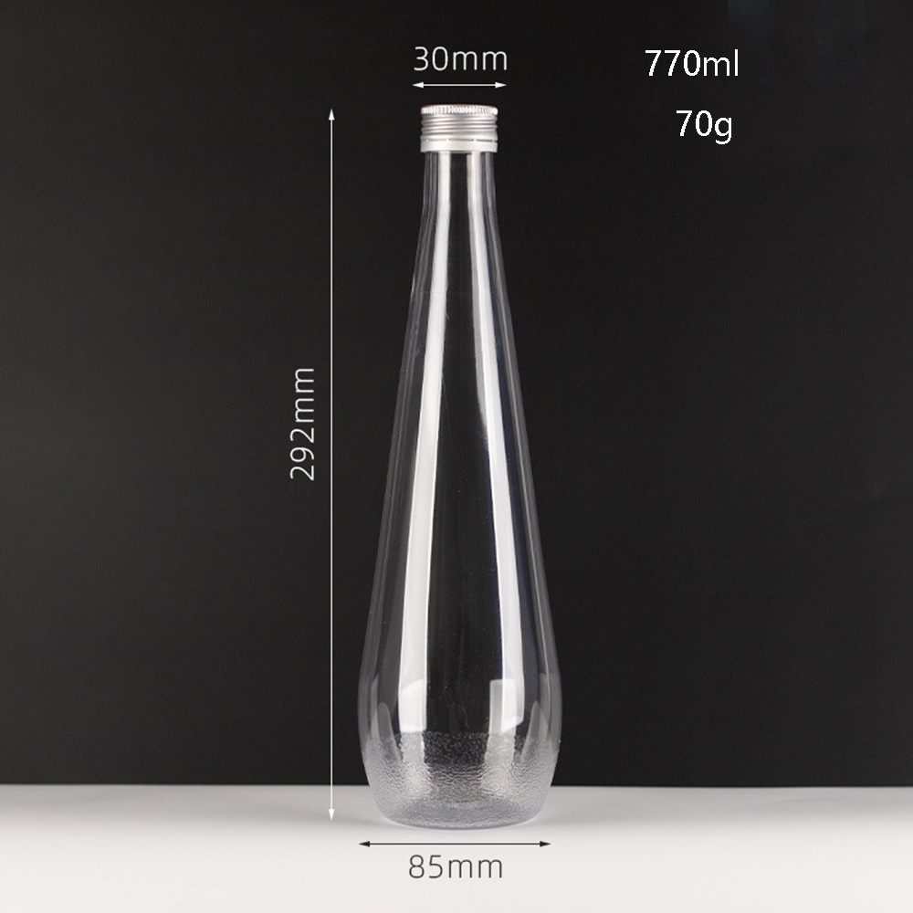 32oz transparent PET fruit juice bottle 1L food grade beverage mineral water bottle disposable plastic bottle with lid