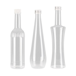 32oz transparent PET fruit juice bottle 1L food grade beverage mineral water bottle disposable plastic bottle with lid