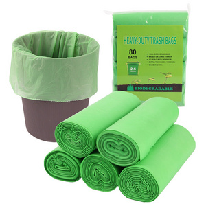 100% Degradable kitchen Bin Bag 5 13 30 39 Gallon Biodegradable compostable pla Waterproof Plastic Garbage Trash Bags