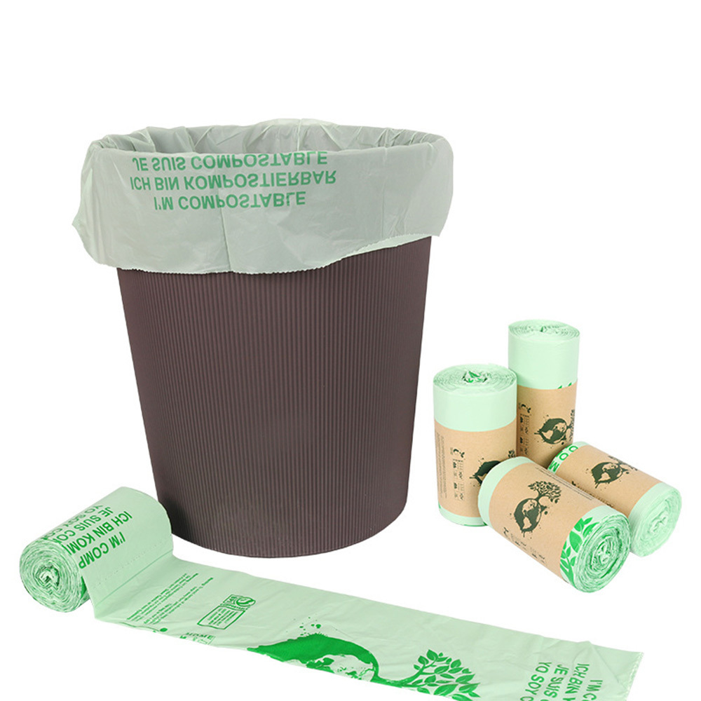 100% Degradable kitchen Bin Bag 5 13 30 39 Gallon Biodegradable compostable pla Waterproof Plastic Garbage Trash Bags