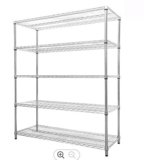 250kg Heavy Duty Utility Wire Rack,5Tier 201 Stainless Steel Kitchen Shelf Racking With NSF Approved