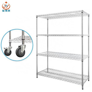 48"lx 24"w x 72"h Heavy Duty 4 Tiers Black Powder Coated Steel Garage Storage Wire Shelf Shelving