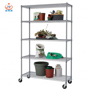 21"W x 60"L x 72"H 5 Layers Household Metal Storage Rack Stainless Steel Shelves Wire Rack Shelving