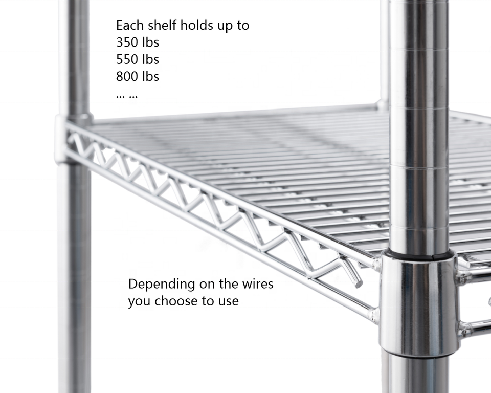 72 x 18 x 72 Inch 6 Layer Healthcare Storage Equipment Hospital Chrome Wire Mesh Shelf System Carbon Steel Wire Shelving