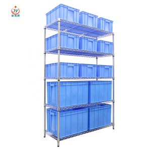 60" x 18" x 64" Chrome Plated Professional 5 Tier Wire Shelves Heavy Duty Wire Rack Shelves