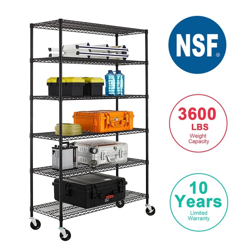 Stainless steel carbon steel metal layer shelf warehouse anti static electroplating chrome wire network shelf warehouse