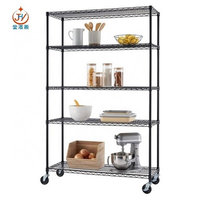 72"W x 21"D x 79"H 5 Tiers Heavy Duty Powder Coated Metal Storage Wire Shelf NSF Approval Wire Rack Shelving