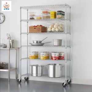 180 x 120 x 45 cm Home Premium 6 Tiers Storage Shelf Adjustable Rolling Warehouse Wire Shelving Rack