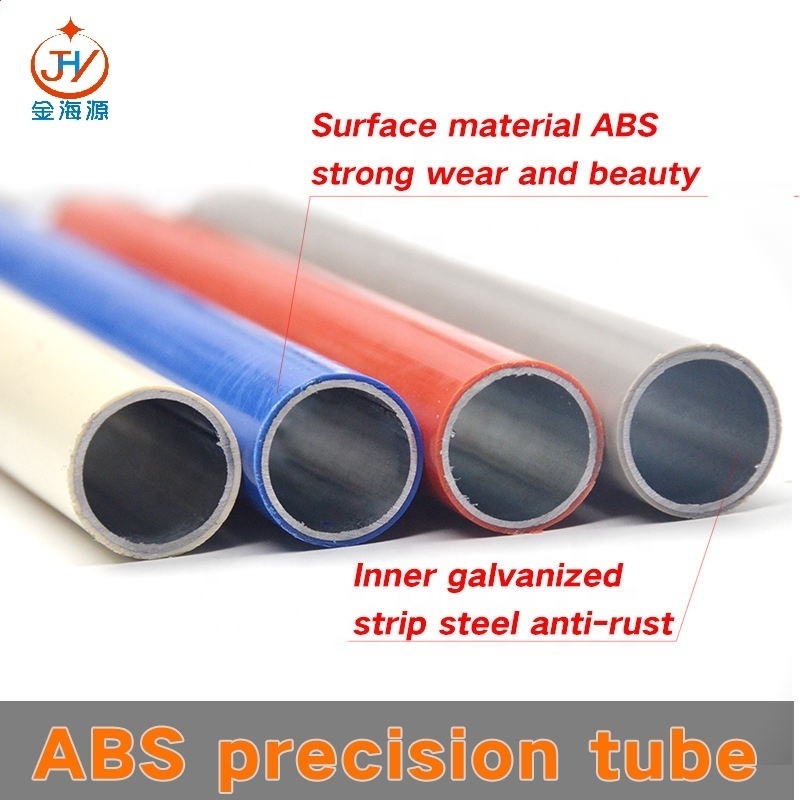 Lean pipe ABS/PE coated pipe for heavy duty rack work bench hand trolley assemble tube with joint