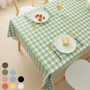 Stain Resistant Tablecloth Green Table Cloth Plastic Cover For Dining Table Mantel De Pvc Mantel De Plastico Para Fiestas