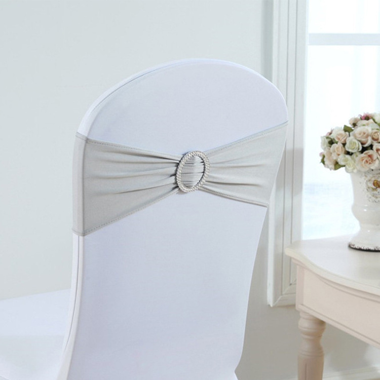 Wholesale Banquet Spandex Chair Sash Knot Wedding Bow Chair Sashes Gold Ties Backs Wedding Decorative Bows For Chairs