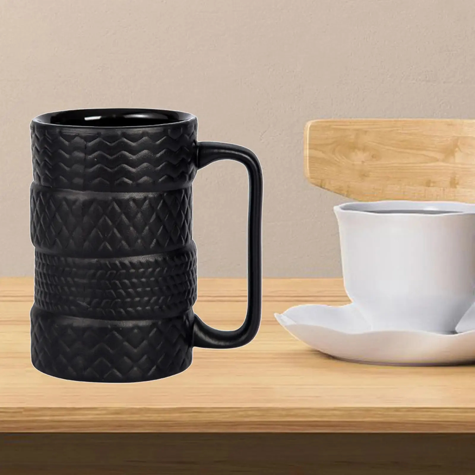 Ceramic Tyre Tire Coffee Mug Car Mug Morning Cup Juice Milk Mugs for Birthday Holiday Gifts Coffee Cups