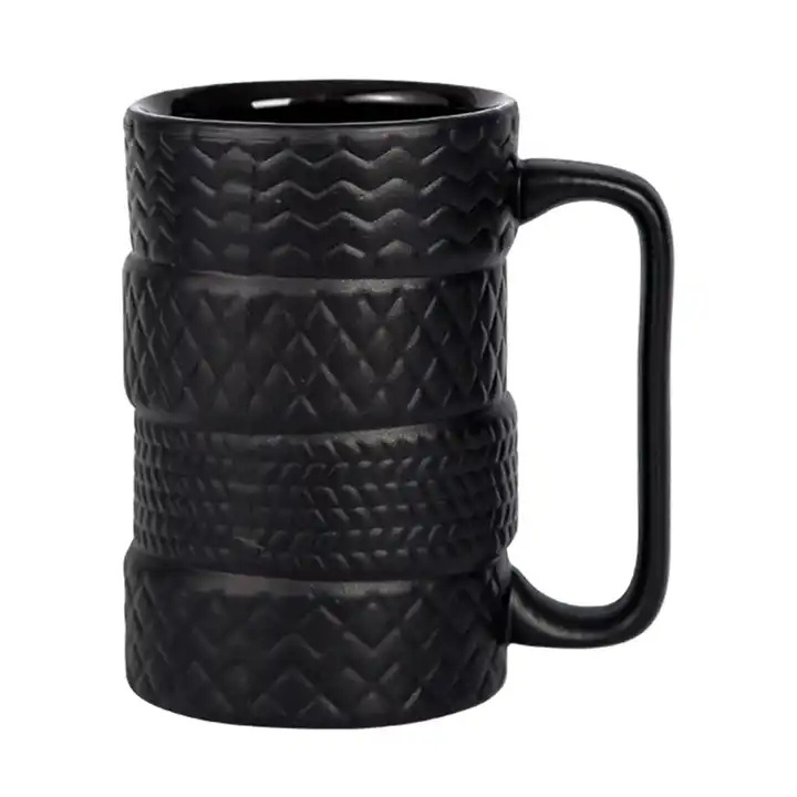 Ceramic Tyre Tire Coffee Mug Car Mug Morning Cup Juice Milk Mugs for Birthday Holiday Gifts Coffee Cups